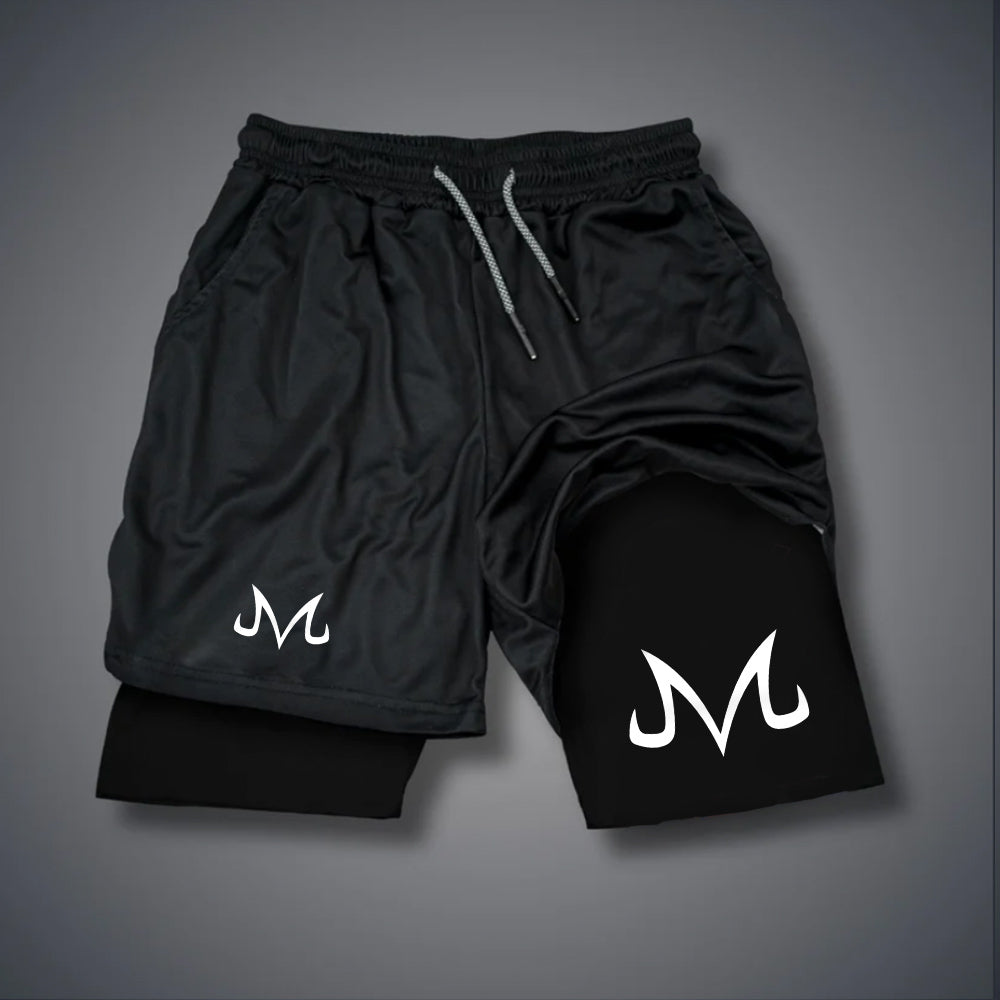 Oversized Simple Letter Anime Print Shorts