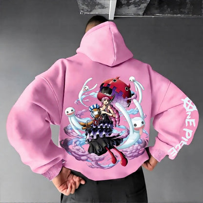 Unisex Anime Graphic Streetwear Vintage Hoodie-Anime x kingdom