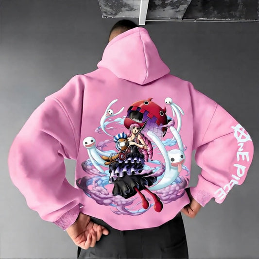 Unisex Anime Graphic Streetwear Vintage Hoodie-Anime x kingdom