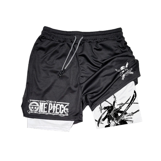 Sword Man Anime Gym Performance Shorts-comicclothing