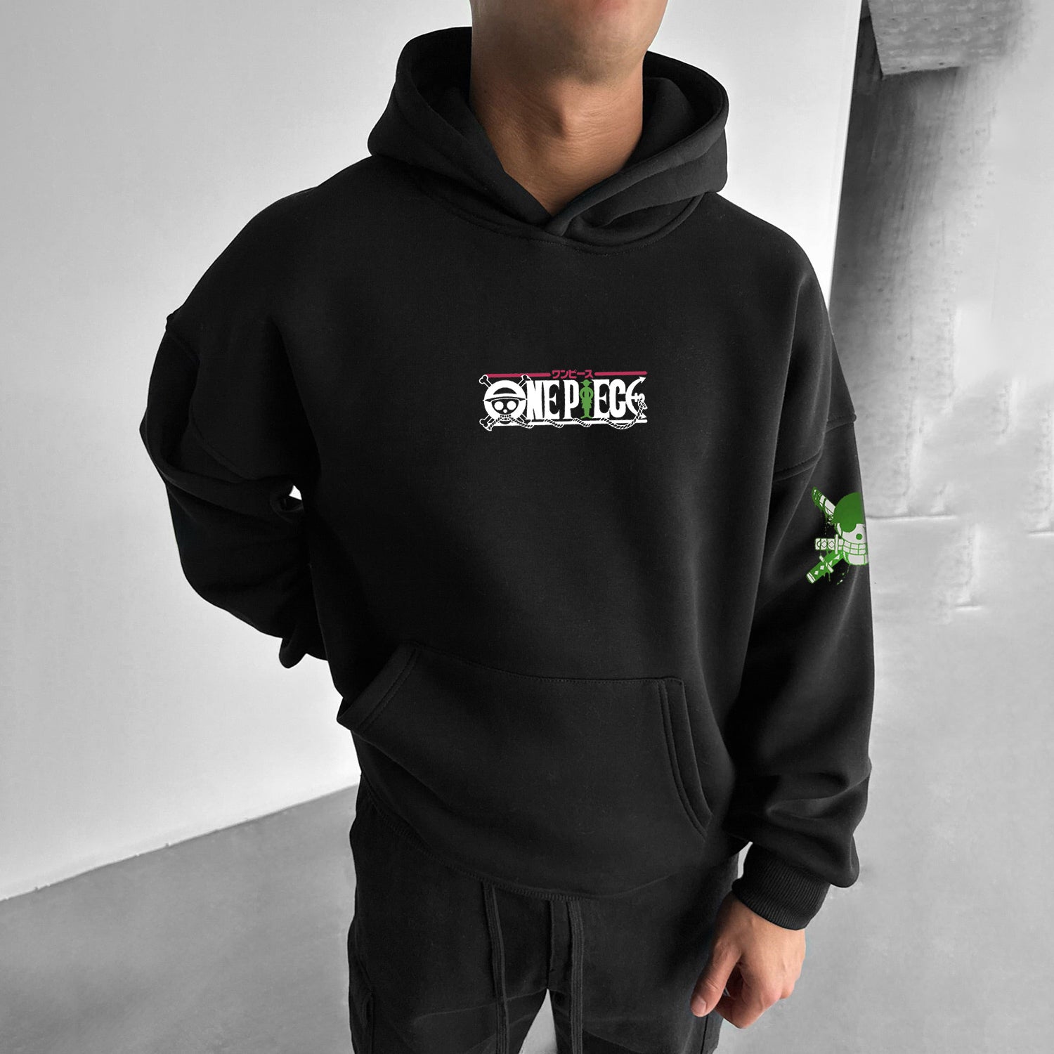 Stylish Anime Print Design Hoodie-Anime x kingdom