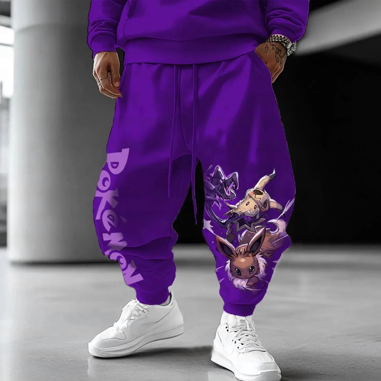 Pokémon Unisex Anime Mimikyu Pants-Anime x kingdom