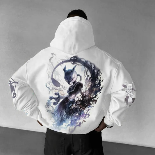 Pokémon Unisex Anime Mewtwo Hoodie-Anime x kingdom