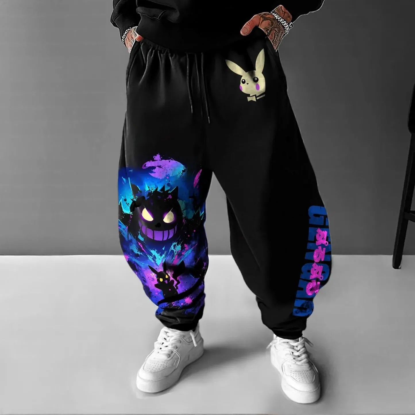 Pokémon Unisex Anime  Gengar Pants-Anime x kingdom