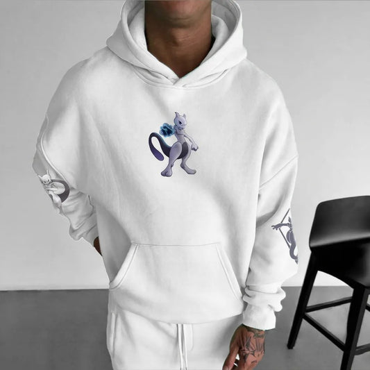 Pokémon Unisex Anime Mewtwo Hoodie-Anime x kingdom