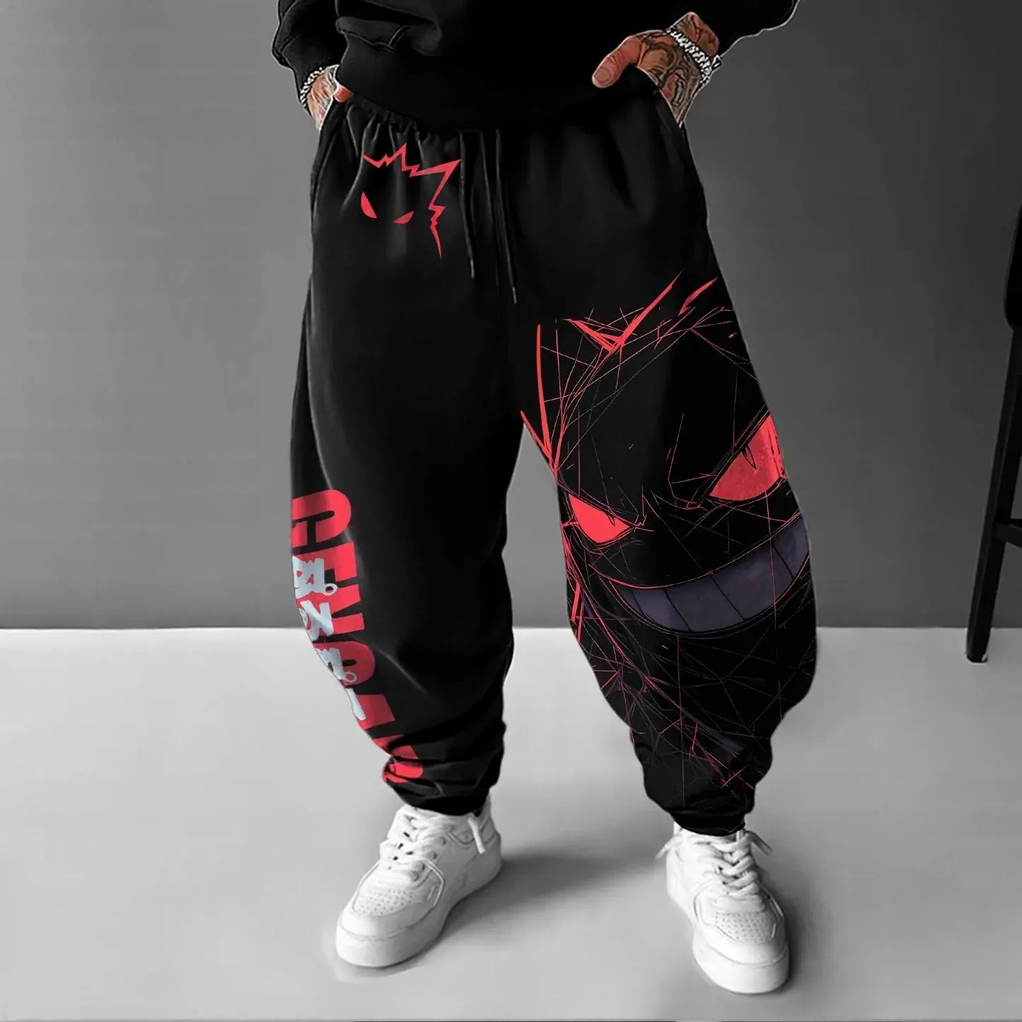 Pokémon Unisex Anime  Gengar Pants-Anime x kingdom