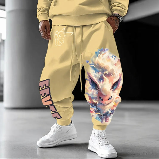 Pokémon Unisex Anime  Eevee Pants-Anime x kingdom