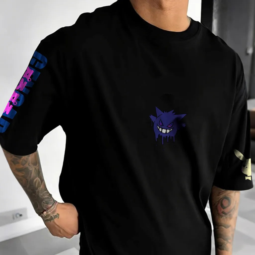 Pokémon Unisex Anime Halloween Gengar T-shirt-Anime x kingdom