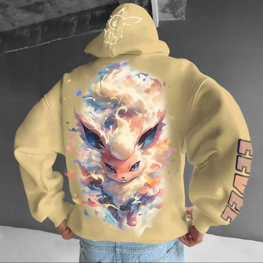 Pokémon Unisex Anime Eevee Hoodie-Anime x kingdom