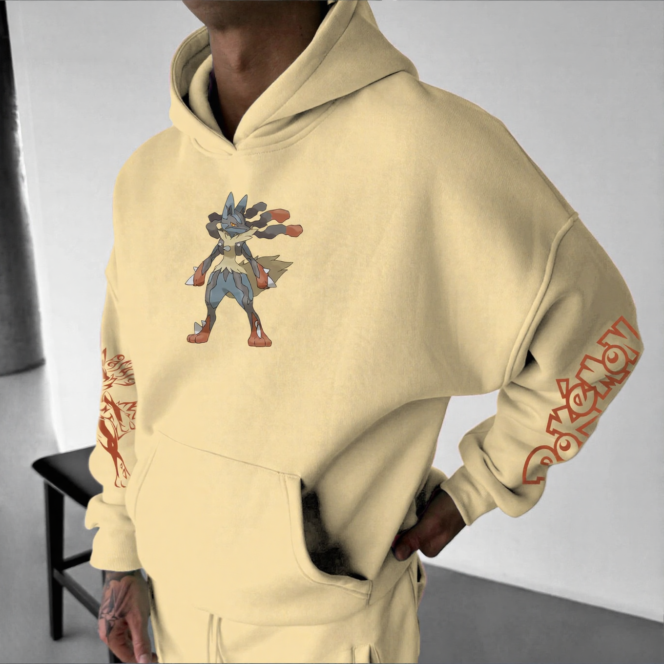 Pokémon Unisex Anime Lucario Hoodie-Anime x kingdom