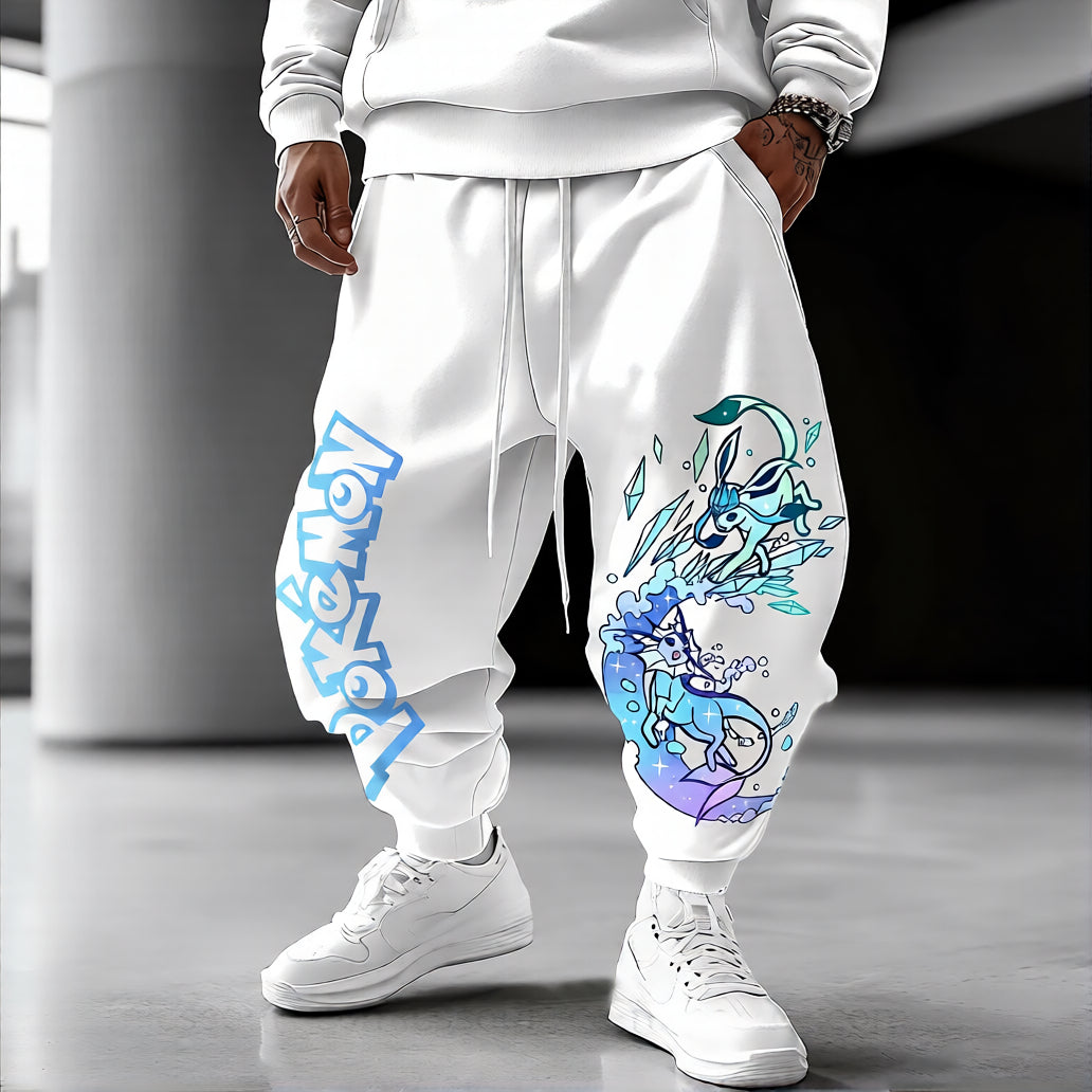 Pokémon Unisex Anime Eevee Pants-Anime x kingdom